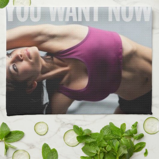 体育のモチベーション与えアップしない – 女性のトレーニング キッチンタオル (折り畳み)