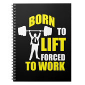 体育のモチベーション生まれ – 持ち上げ、強制的に働かせる ノートブック (正面)