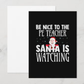 体育の先生に優しくしてね サンタは見てるよ(笑) 招待状 (正面/裏面)