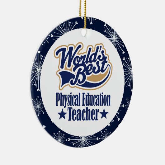 体育の先生のギフト セラミックオーナメント (右)