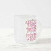 体育の先生のギフト(世界のベスト) フロストグラスマグカップ (正面右)