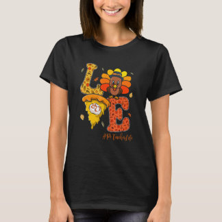 体育の先生大好き ライフ ターキー 先生 感謝祭 D Tシャツ