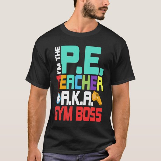 体育の先生 AKA ジムのボス Tシャツ (正面)