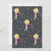 体育の誕生日パーティー，ショート·ブロンド·ヘア·ガール 招待状 (裏面)