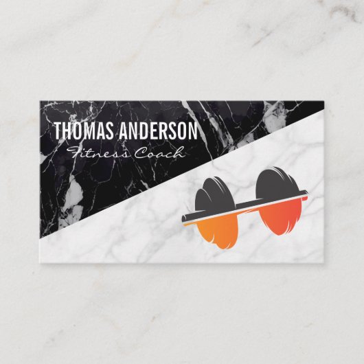 体育の重量 | フィットネスヘルス 名刺 (正面)