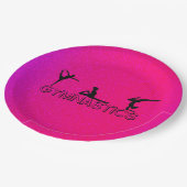 体育プレートの女子の誕生日。 ペーパープレート (アングル)