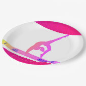 体育プレートの女子の誕生日。 ペーパープレート (アングル)