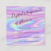 体育ホログラフソーシャルジェンダーロゴ スクエア名刺 (裏面)