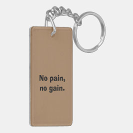 体育モチベーションカスタム文字及びライトブラウン キーホルダー