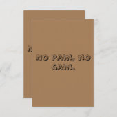 体育モチベーションカスタム文字及びライトブラウン サンキューカード (正面/裏面)