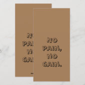 体育モチベーションカスタム文字及びライトブラウン シーズンカード (正面/裏面)