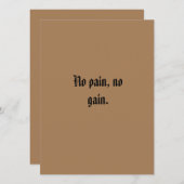 体育モチベーションカスタム文字及びライトブラウン シーズンカード (正面/裏面)