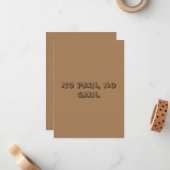 体育モチベーションカスタム文字及びライトブラウン ノートカード (正面/裏面インサイチュ)