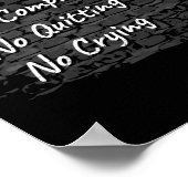 体育ルール:不満を言わないやめ泣き叫びフィットネス ポスター (角)