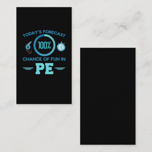 体育先生教育者ユーモア 名刺 (正面/裏面)