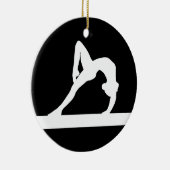 体育専門家のシルエットのオーナメントの黒 セラミックオーナメント (右)