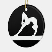 体育専門家のシルエットのオーナメントの黒 セラミックオーナメント (左)