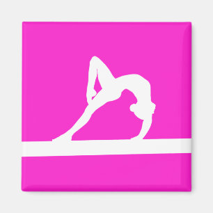 体育専門家のシルエットの磁石のピンク マグネット