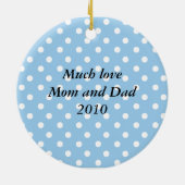 体育専門家は跳躍のサンタのオーナメントを個人化します セラミックオーナメント (裏面)