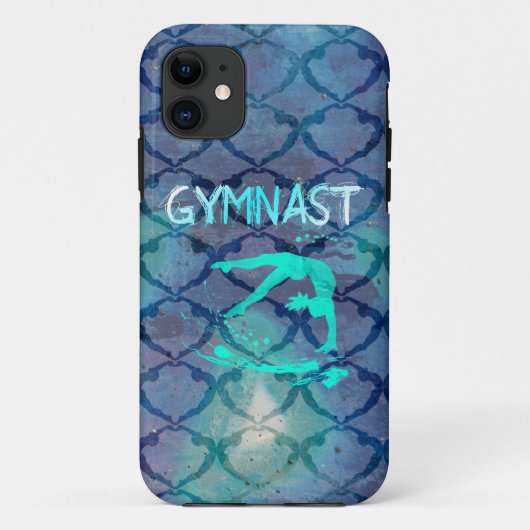 体育専門家種族パターン青 Case-Mate iPhoneケース (裏面)