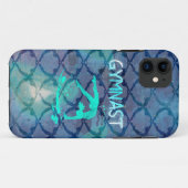 体育専門家種族パターン青 Case-Mate iPhoneケース (裏面(横))