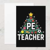 体育教師 クリスマスツリー オーナメント サッカー クリスマス 招待状 (正面/裏面)