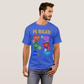 体育教師 体育のルール 学校の体育館 男性 Tシャツ (正面フル)
