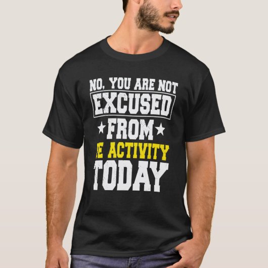体育教師 体育活動 インストラクター Tシャツ (正面)