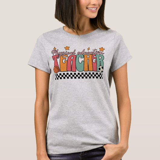 体育教育先生スクールコーチ Tシャツ (正面)