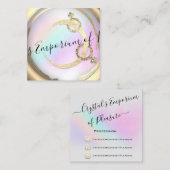 体育親密なスクールピンク金ゴールド スクエア名刺 (正面/裏面)