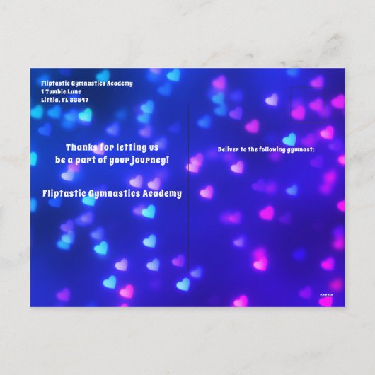 体育院,学生に休暇はがき シーズンポストカード (裏面)