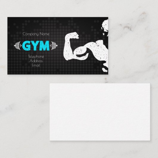 体育館およびフィットネスのデザイン 名刺 (正面/裏面)