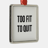 体育館のやる気を起こさせるな引用文は余りに白黒に合いました メタルオーナメント (右)