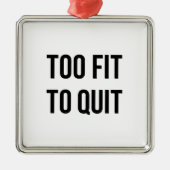 体育館のやる気を起こさせるな引用文は余りに白黒に合いました メタルオーナメント (正面)