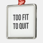 体育館のやる気を起こさせるな引用文は余りに白黒に合いました メタルオーナメント (左)