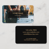 体育館のトレーナー(上にあられるエレガントな写真) 名刺 (正面/裏面)