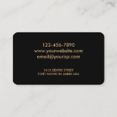 体育館のトレーナー(上にあられるエレガントな写真) 名刺 (裏面)