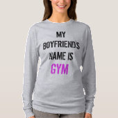 体育館のトレーニングの長い袖のワイシャツ Tシャツ (正面)