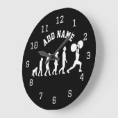 体育館のボディビルダーの色パーソナライズされたは任意 ラージ壁時計 (傾斜)