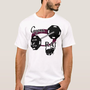 体育館のラットの重量挙げのTシャツ Tシャツ