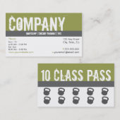 体育館の名刺10のクラスのパスカード ロイヤリティカード (正面/裏面)