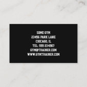 体育館の所有者またはコーチのおかしな行動カード 名刺 (裏面)