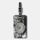 体育館の所有者またはユーザーのフィットネスのおもしろいな灰色の版 ラゲッジタグ (正面縦)