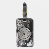 体育館の所有者またはユーザーのフィットネスのおもしろいな灰色の版 ラゲッジタグ (裏面縦)