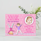 体育館体育館フォトバースデーパーティ招待状 招待状 (スタンド正面)