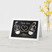 体育館靴および愛母の日カード カード (黄色い花)