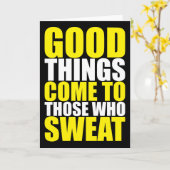 体育館、発汗した人に来られるよい事-トレーニング カード (黄色い花)