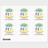 体育…クール学校で遊も スクエアシール (シート)