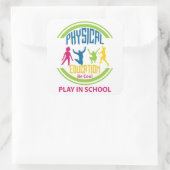 体育…クール学校で遊も スクエアシール (バッグ)