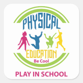 体育…クール学校で遊も スクエアシール